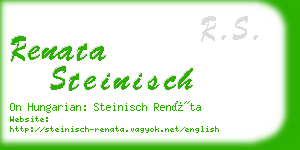 renata steinisch business card